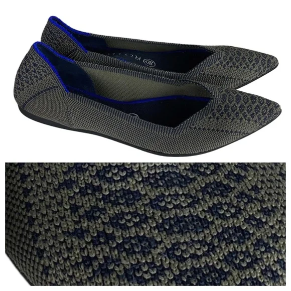 Rothy's Womens 9 Ballet Flats Shoes Walnut Python Tan Black RARE Retired - Picture 2 of 8